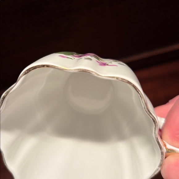 Vintage Royal London Purple Floral Bone China Teacup - Picture 8 of 14